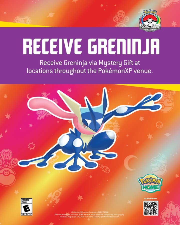 Special Greninja distribution announced for Pokémon World Championships and PokémonXP