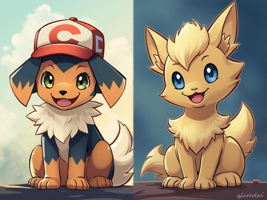 custom pet portraits in Pokémon style