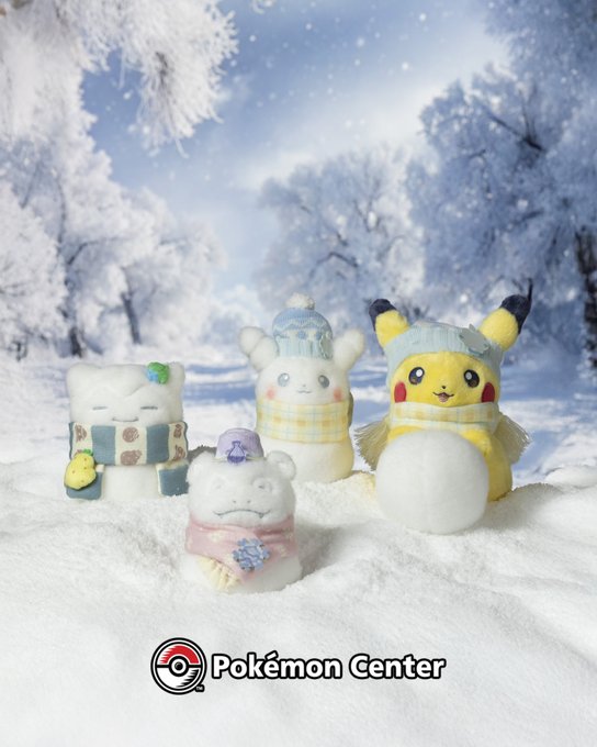 Adorable new winter-themed Snowy Softies Plush available now at the official Pokémon Center