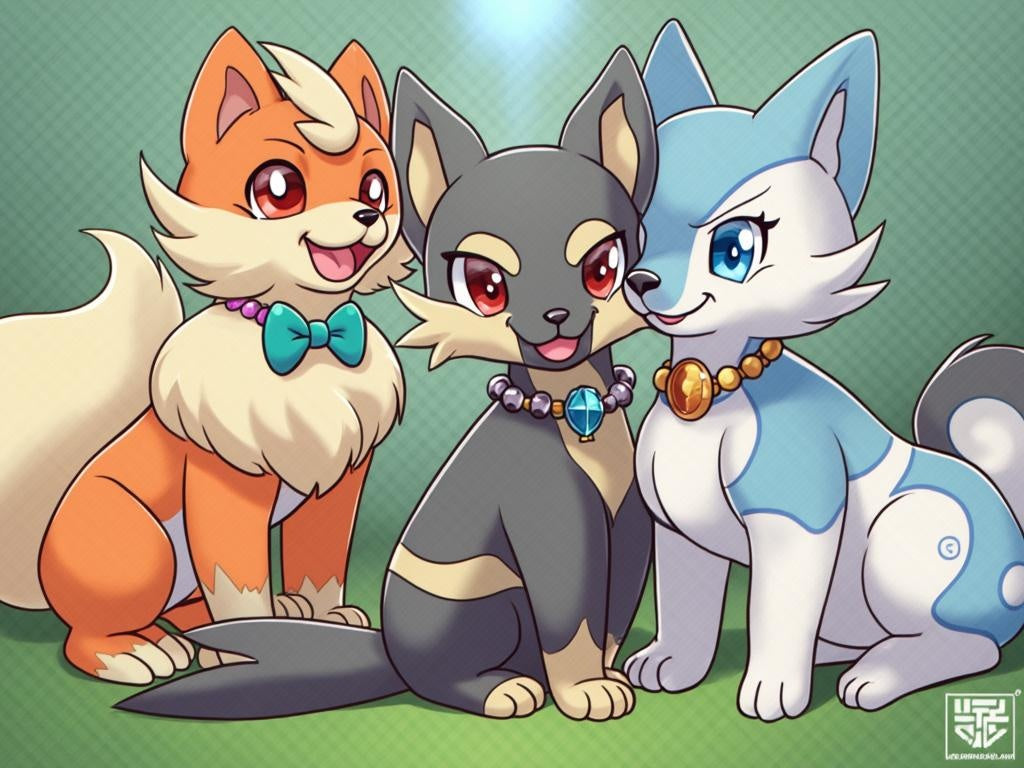Custom Pokémon-style Pet Portraits