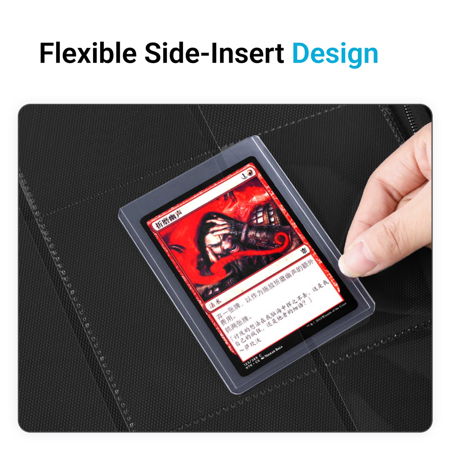 Toploader Binder - Holds 252 Top Loaders - 9 Pocket Trading Card Storage with Double Sided Sleeves for TGC and Sports 3" x 4" Top Loaded Trading Cards