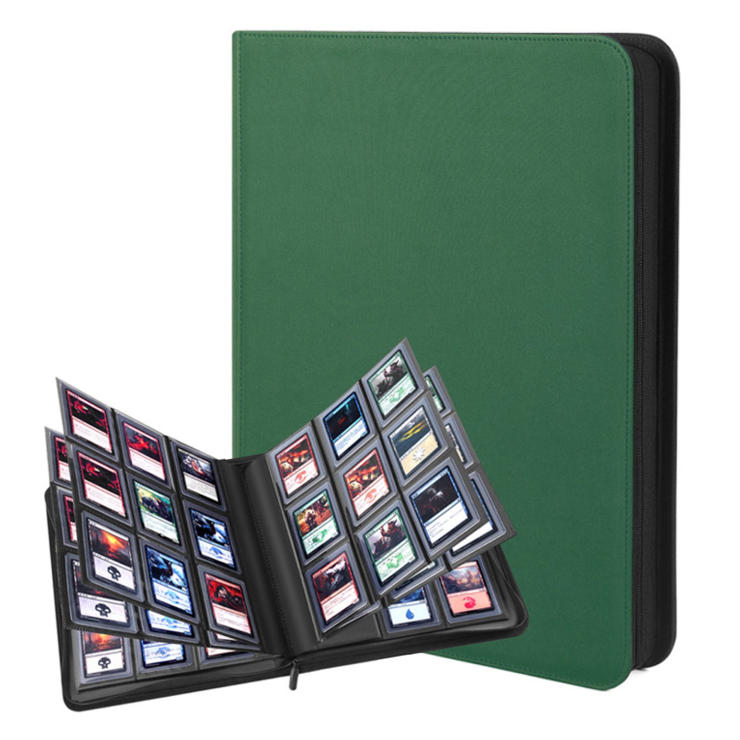 Toploader Binder - Holds 252 Top Loaders - 9 Pocket Trading Card Storage with Double Sided Sleeves for TGC and Sports 3" x 4" Top Loaded Trading Cards