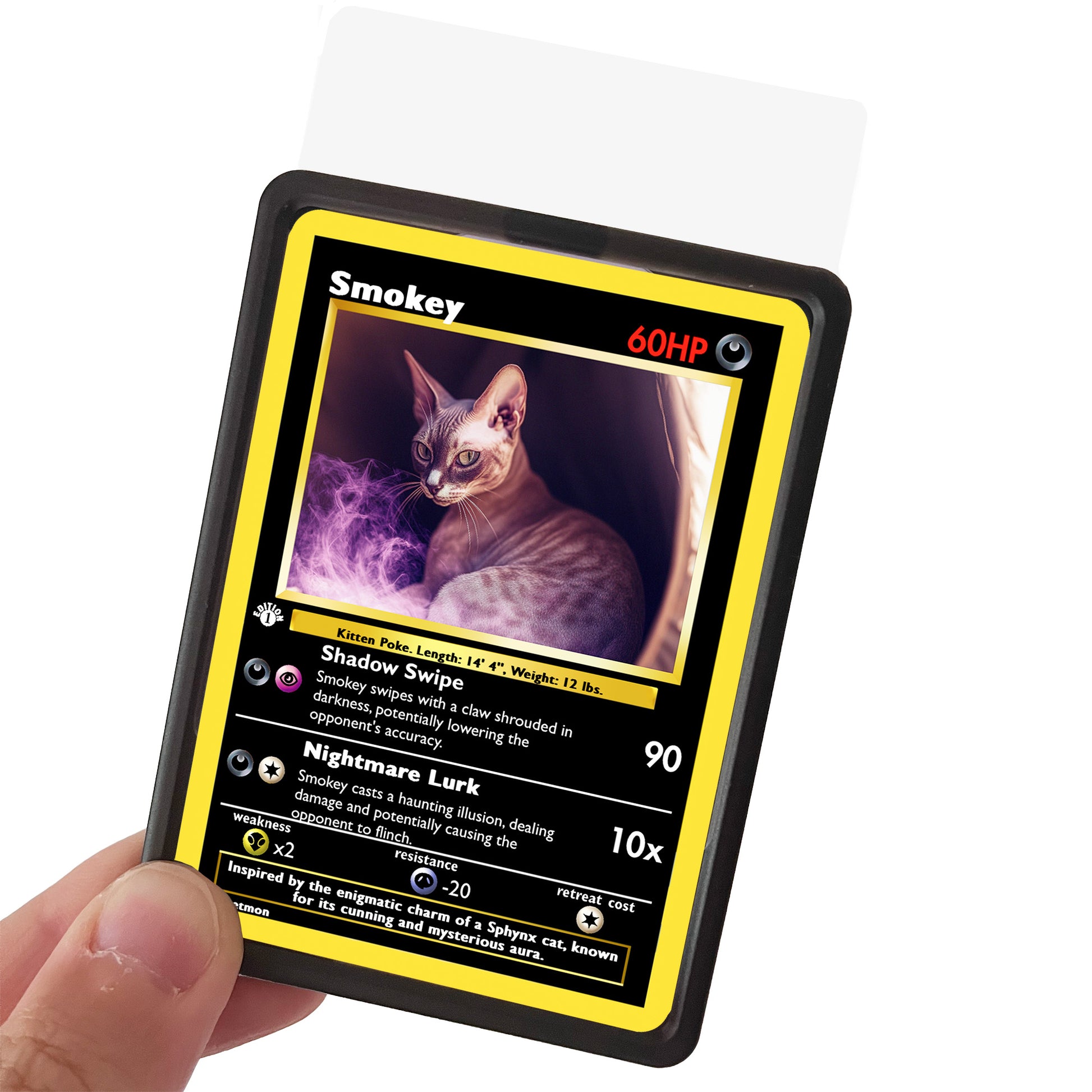 SuprPetrix MagSafe card holder showing Pokemon card displayed