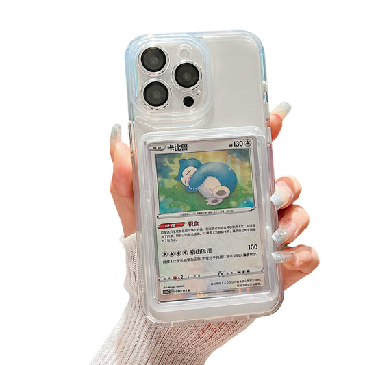 【for iPhone 17 Series】Biozzing Card/Photo Display Phone Case for iPhone | PTCG/Picture Display Top Loaders & Sleeves | Compatible with Pokemon Cards, Sports, One Piece【ICY-Clear】