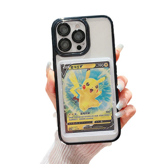 Card/Photo Display Phone Case for iPhone | PTCG/Picture Display Top Loaders & Sleeves | Compatible with Pokemon Cards, Sports, One Piece, Magic