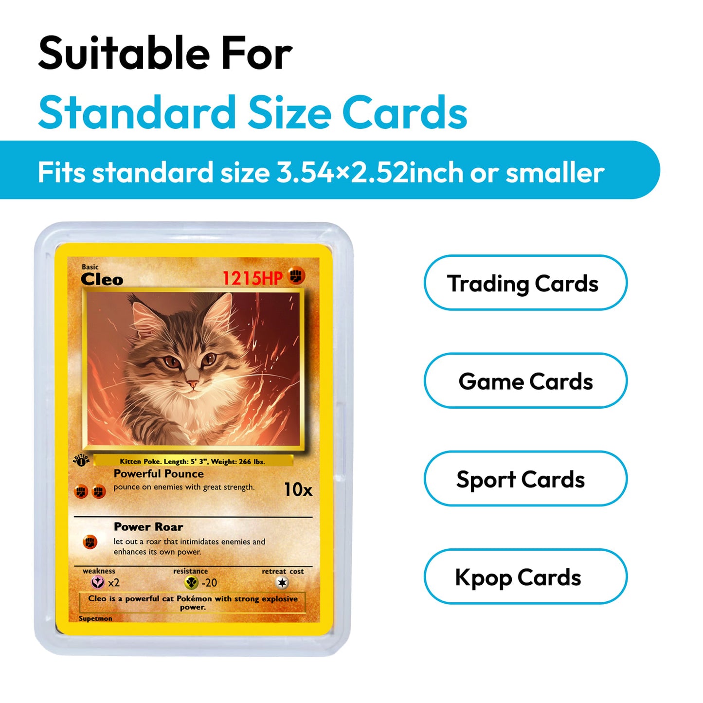 MagSafe card holder compatibility with standard TCG 63x88mm cards