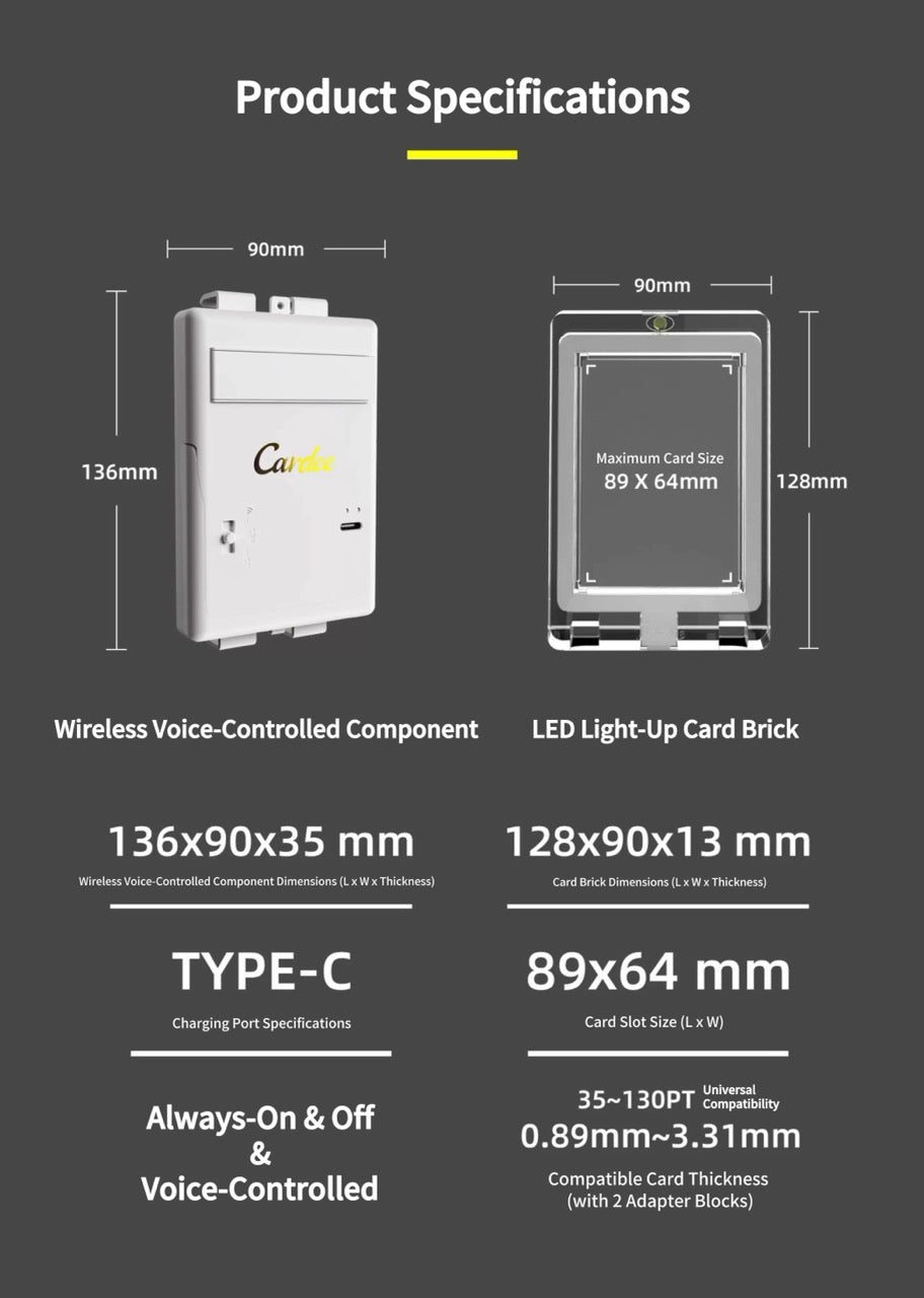 Wireless-Voice-Controlled-LED-Card-Display-Stand-Specification