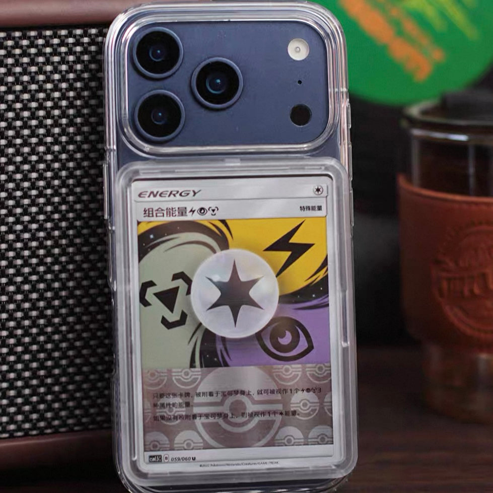 Custom Card-Display Phone Case – Compatible with Pokémon Trading Cards