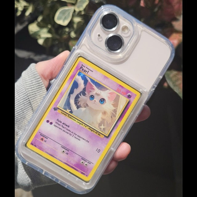 Custom Card-Display Phone Case – Compatible with Pokémon Trading Cards