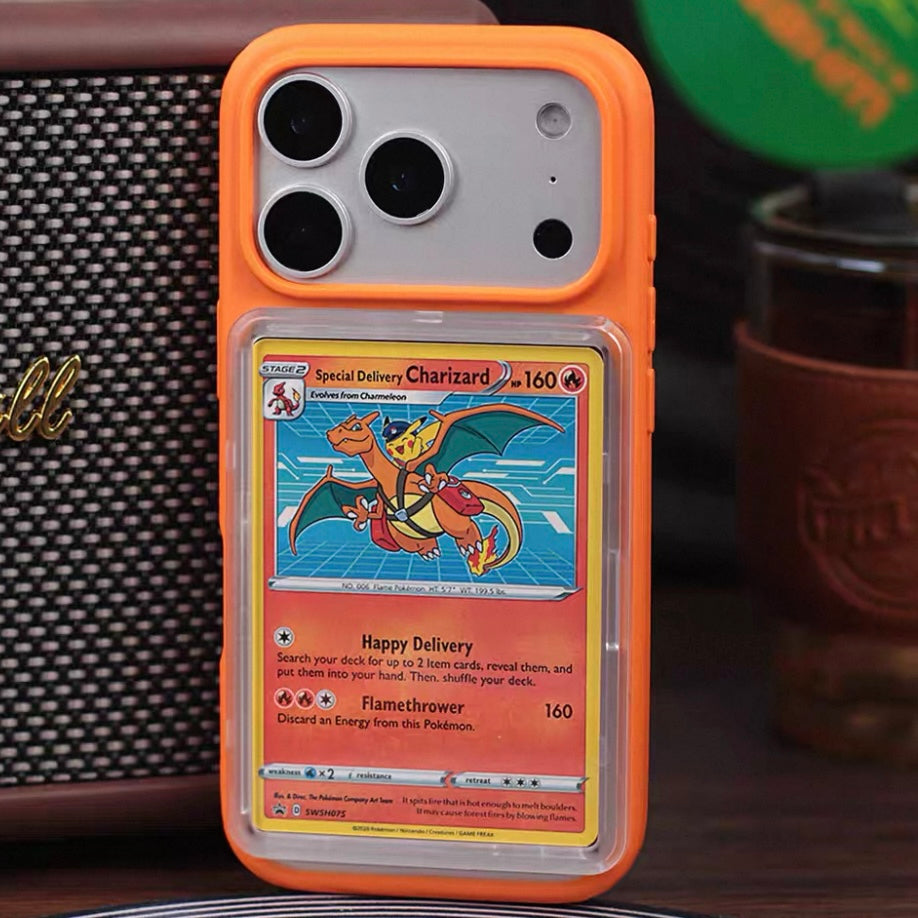 Custom Card-Display Phone Case – Compatible with Pokémon Trading Cards
