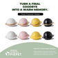 Colorful pet urns with text about creating warm memories for pets, displayed by PIEPET.