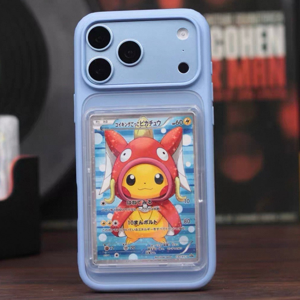 Custom Card-Display Phone Case – Compatible with Pokémon Trading Cards